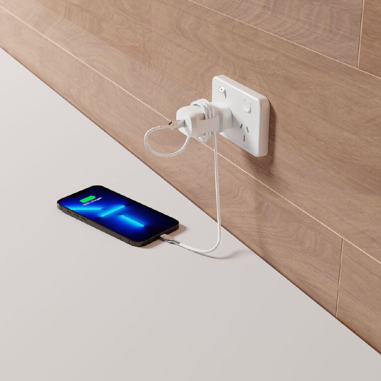 Cygnett PowerMaxx 30W PD Wall Charger - White, , hi-res