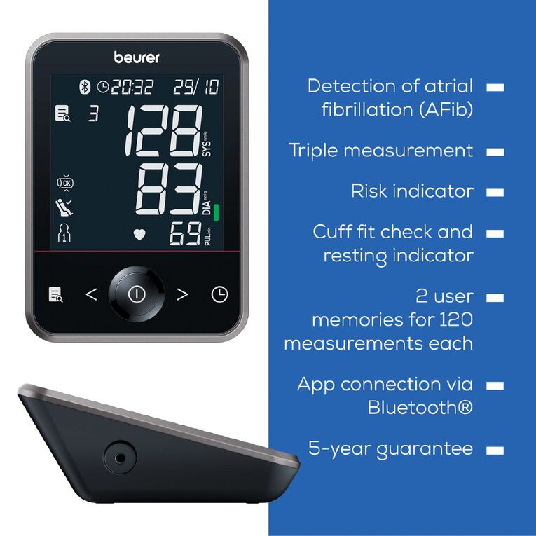 Beurer BM64 Bluetooth Upper Arm Blood Pressure Monitor, , hi-res