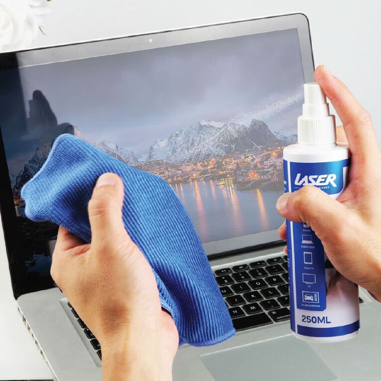 Laser 250ml Screen Cleaning Kit with Microfibre Cloth, , hi-res
