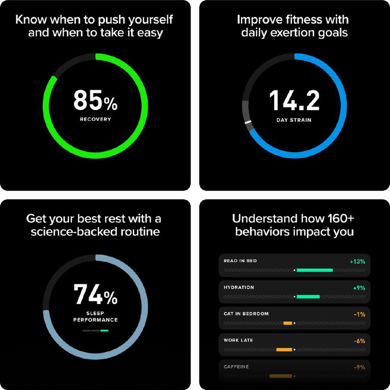 WHOOP One 5.0 Health and Fitness Tracker - Jet Black, , hi-res