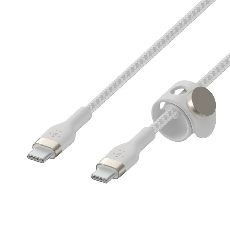 Belkin FLEX Braided USBC To USBC Cable White Noel Leeming