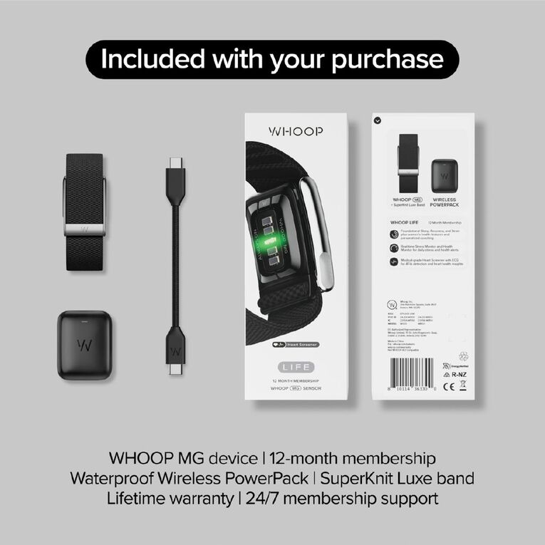 WHOOP Life 5.0 Medical Grade ECG - Obsidian / Titanium, , hi-res