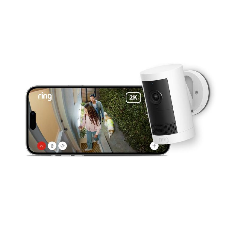Ring Outdoor Camera Plus 2K Battery White - 3 Pack, , hi-res