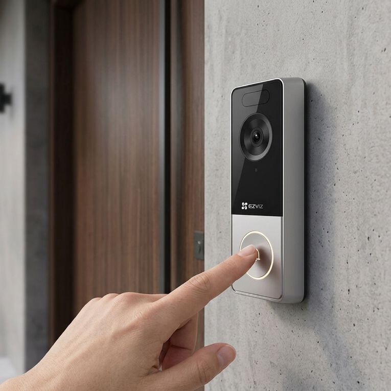 EZVIZ HP8 Video Doorbell with Chime and 16GB SD Card, , hi-res
