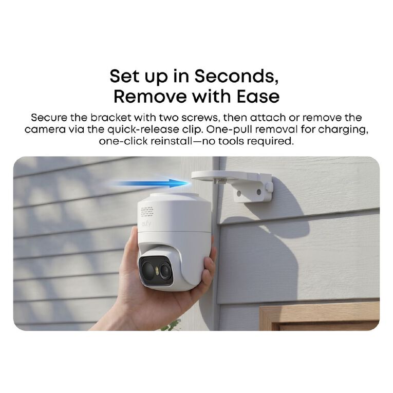 Eufy EufyCam C37 4 Pack 2K Pan & Tilt Security Camera With Solar Panel, , hi-res