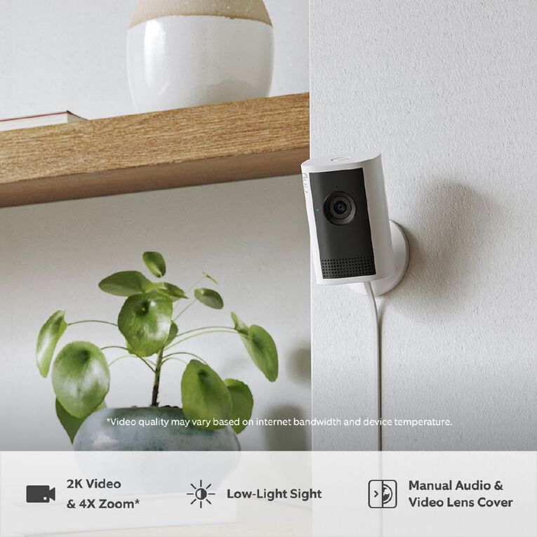 Ring Indoor Camera Plus 2K Security Camera Plug-In White, , hi-res