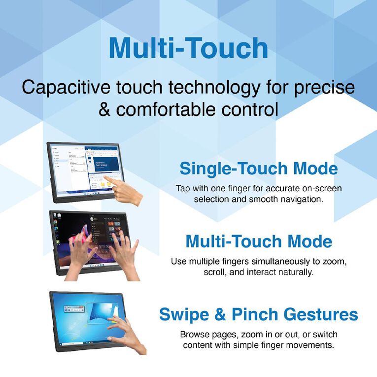 Laser 15.6" Full HD Portable Monitor with Touch Screen, , hi-res