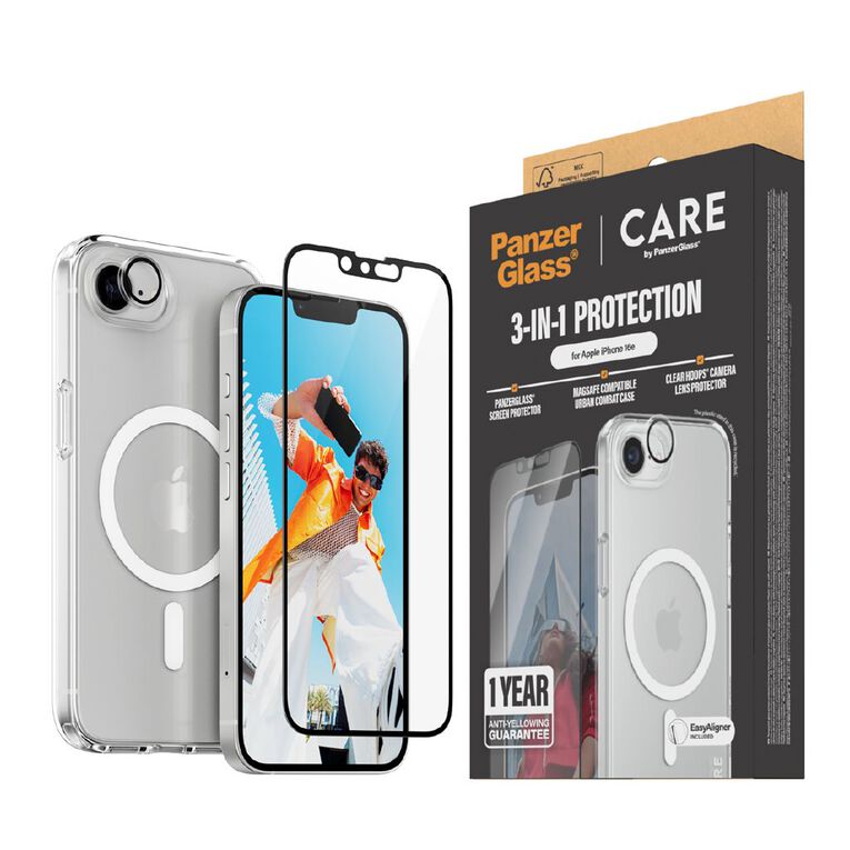 PanzerGlass (CARE by Panzer) 3-in-1 Bundle - iPhone 16e, , hi-res