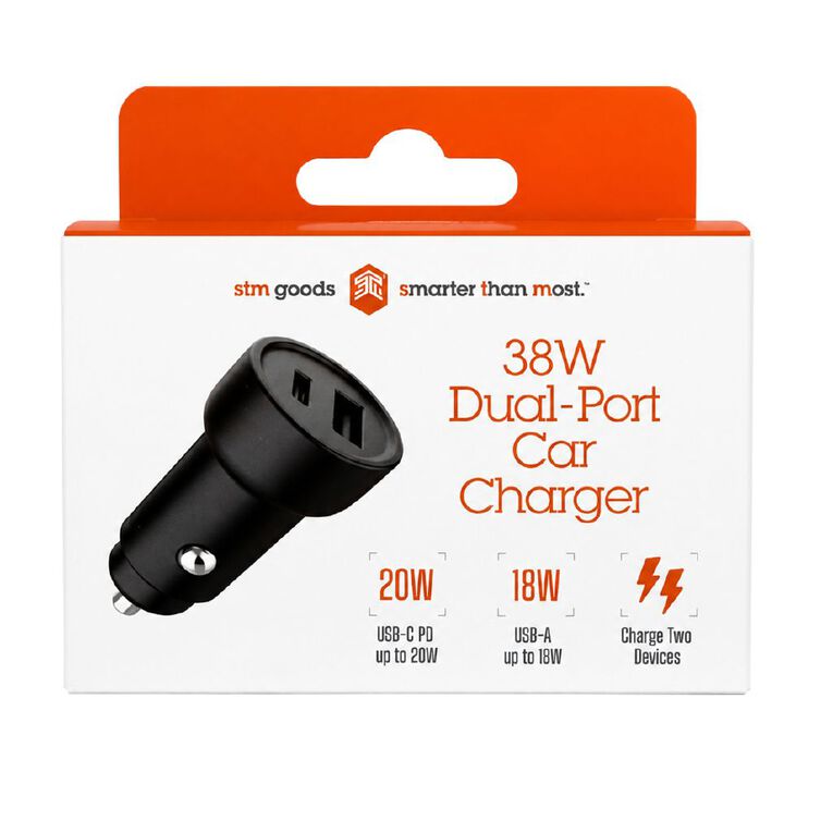 STM Dual 38W USB-C And USB-A Car Charger, , hi-res