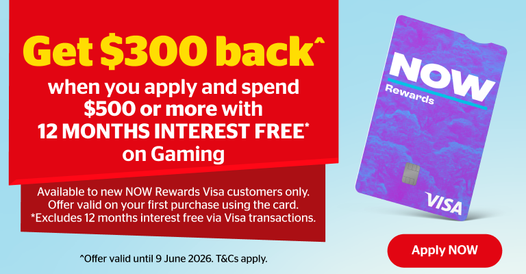 NOW Rewards Cash Back offer on selected product