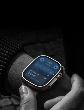 Person wearing Apple Watch Ultra 4 on wrist, Daytime Vitals slightly off