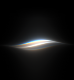 A multicoloured wave of light