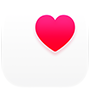Health app icon, a pink heart in a white box