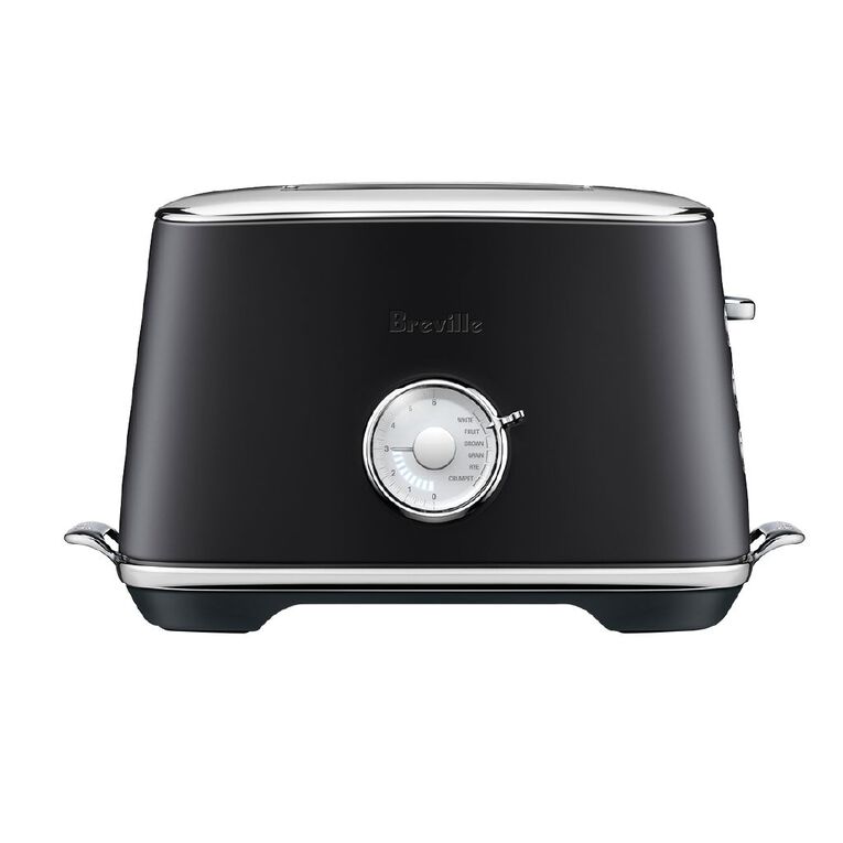 The Breville Toast Select Luxe 2 Slice Toaster in premium brushed stainless steel with chrome accents.