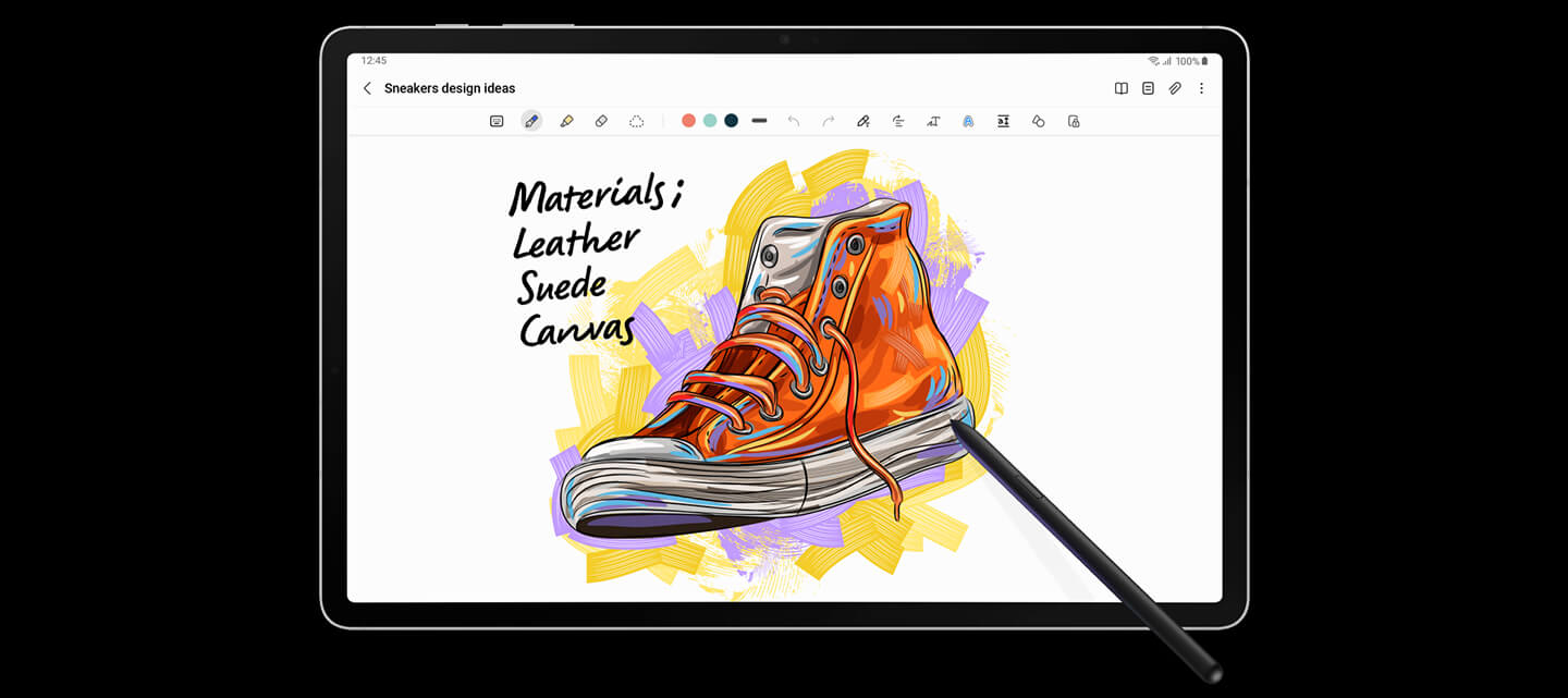 Use the S Pen and tablet to draw art your way.