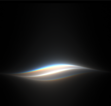 A multicoloured wave of light