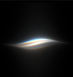 A multicoloured wave of light