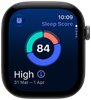 Apple Watch Series 12, aluminium case, space grey colour, sleep score circle graph, right side exterior, Digital Crown