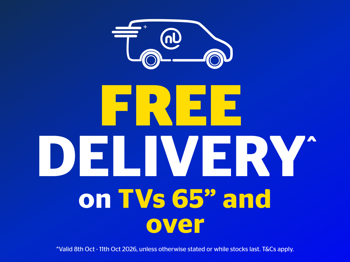 Free Delivery on TVs 65'' and over