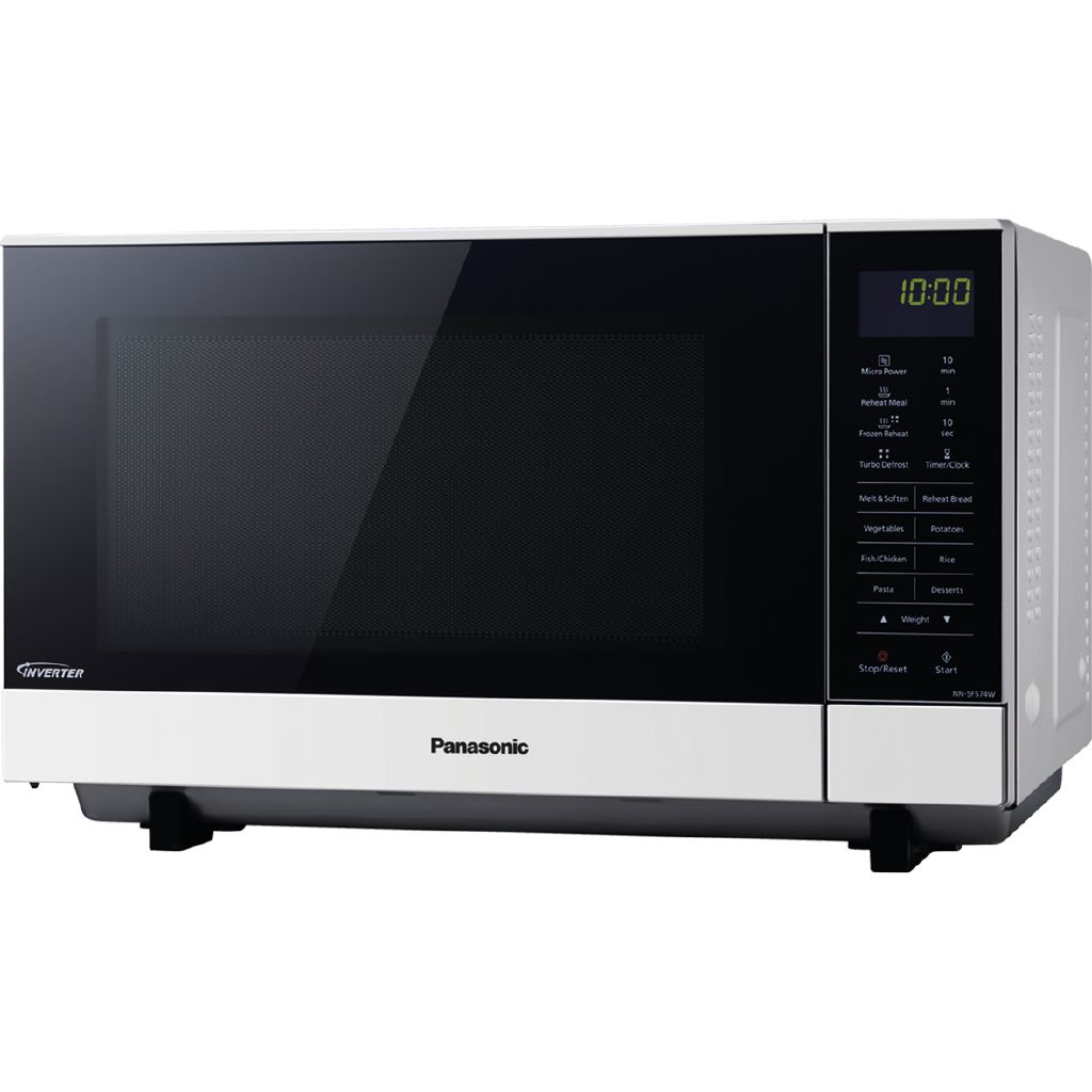 Panasonic 27L Flatbed Inverter Microwave - White - Noel Leeming
