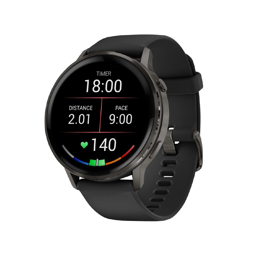 Garmin Venu 4 45mm Smartwatch Slate Black Silicone Band