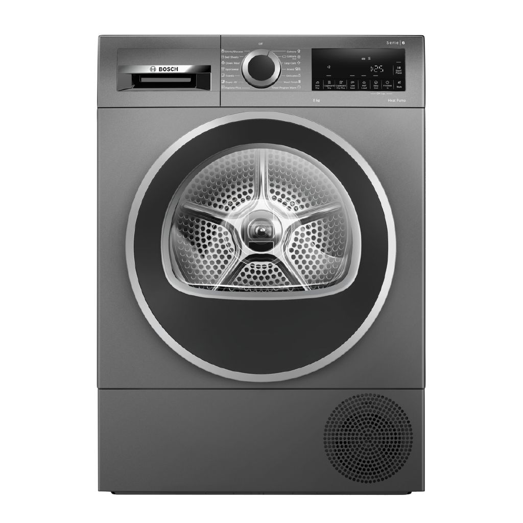 Bosch 8kg Series 6 Heat Pump Dryer - Cast Iron Grey - Noel Leeming