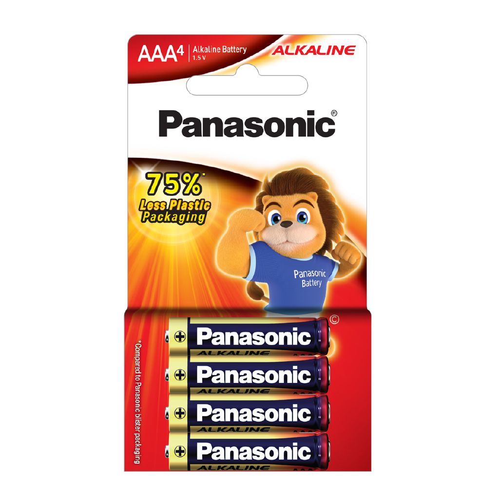 Panasonic AAA Size Alkaline Batteries 4 Pack
