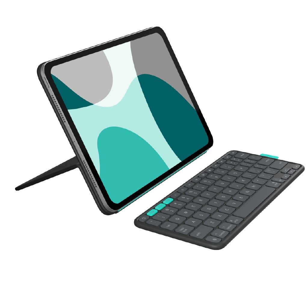 Logitech Flip Folio for iPad Pro 11" (M5 & M4), iPad Air 11" (M4, M3, & M2), iPad Air (5th gen) - Graphite