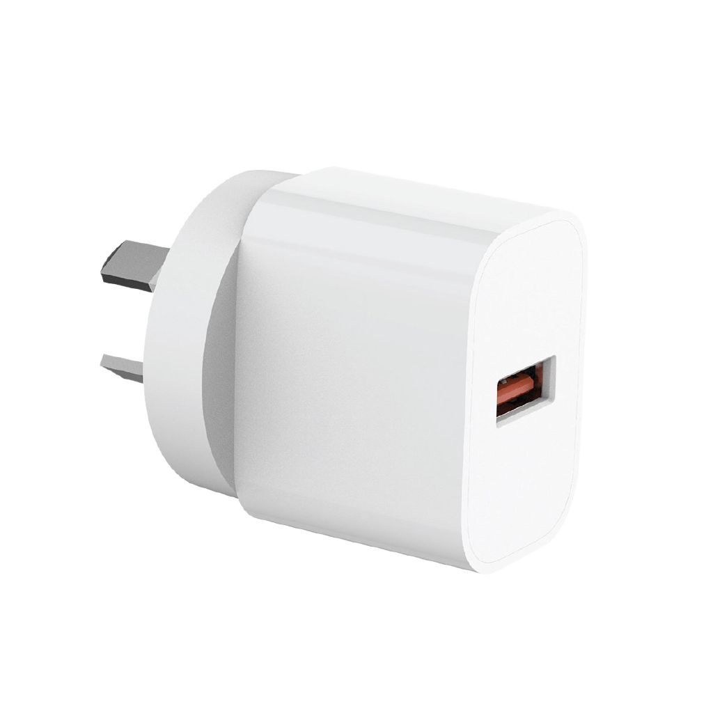 Laser USB-A 18W QC3.0 Wall Charger - White