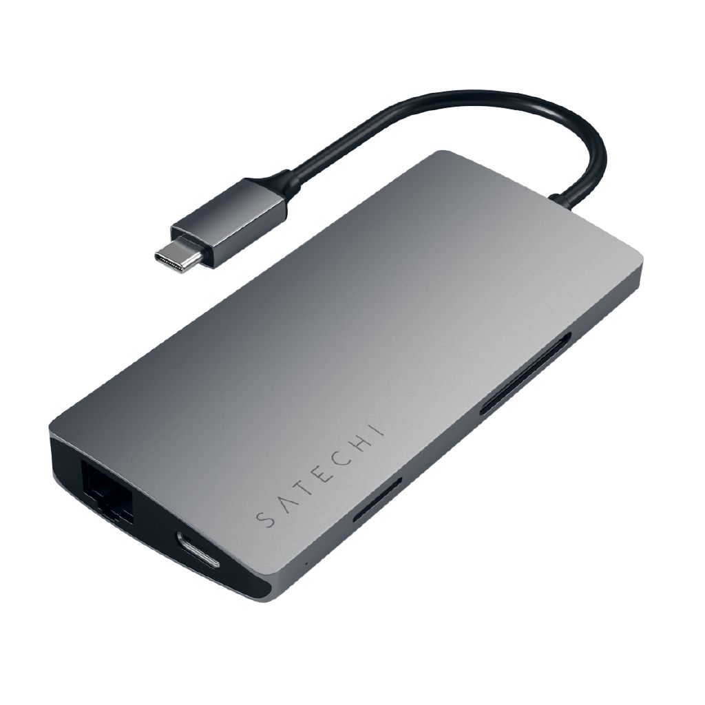 SATECHI USB-C Multi-Port Adapter 4K Ethernet V2 - Space Grey