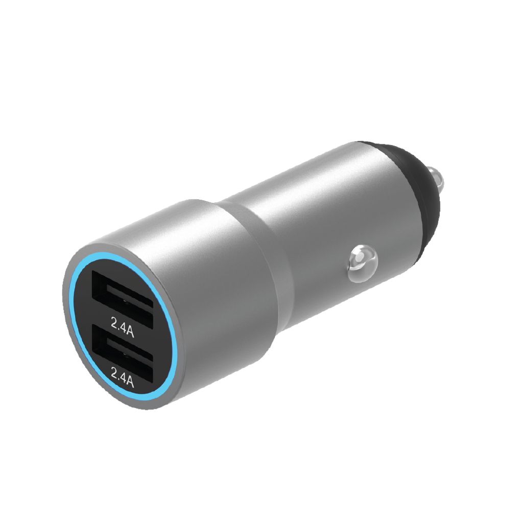 Laser Dual USB-A 24W Fast Charge Car Charger - Noel Leeming