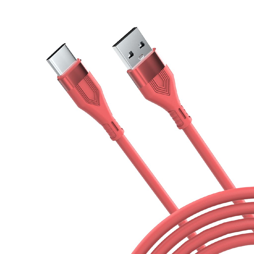 Laser USB-A to USB-C Cable 2m - Sunset Coral