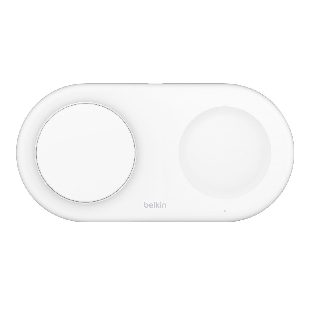 Belkin 2-in-1 Qi2 15W Magnetic Wireless Pad - White