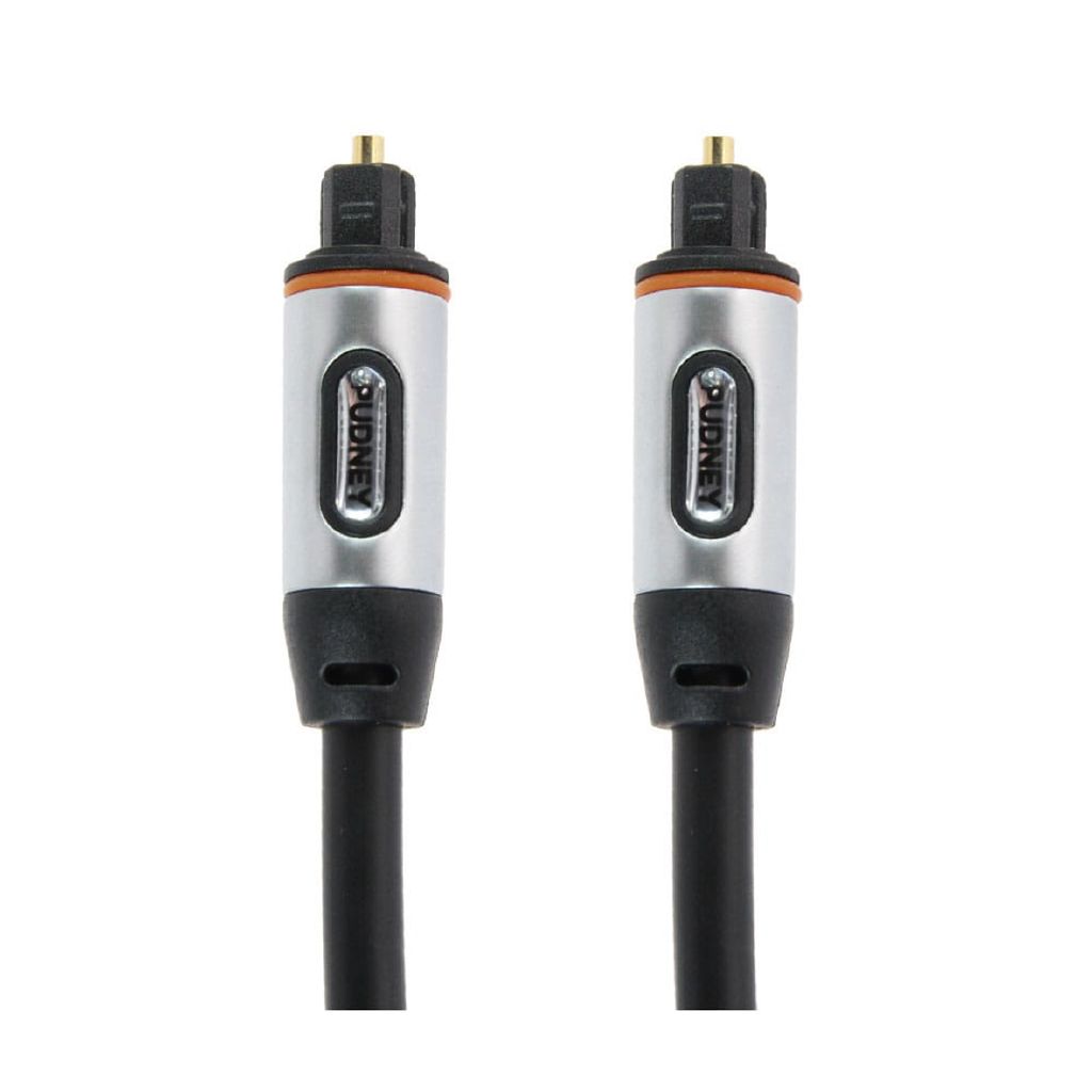 Pudney & Lee Premium Fibre Optic Cable Toss to Toss 2 Metre - Black